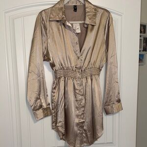 Windsor Champagne Satin Blouse